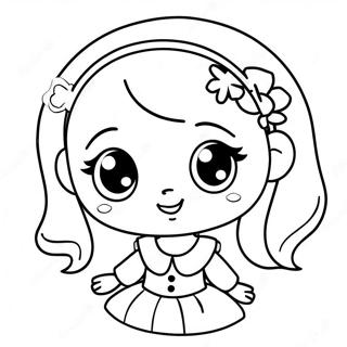 Pagina Para Colorear De Chica Chibi Linda Con Ojos Grandes 33332-17543