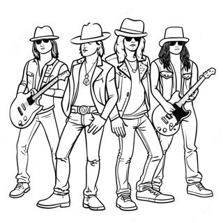 Pagina Para Colorear De Los Miembros De La Banda Guns And Roses 33342-17549