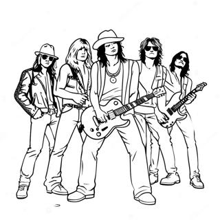 Pagina Para Colorear De Los Miembros De La Banda Guns And Roses 33342-17551