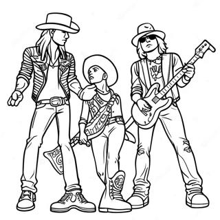 Pagina Para Colorear De Los Miembros De La Banda Guns And Roses 33342-17552