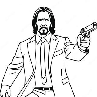 Pagina Para Colorear De John Wick En Accion 33402-17597