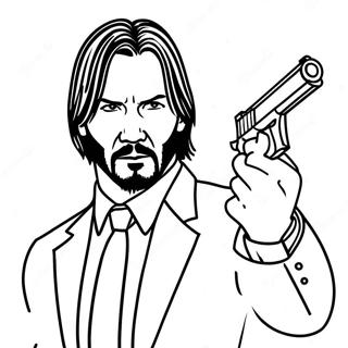 Pagina Para Colorear De John Wick En Accion 33402-17598