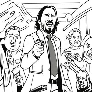 Pagina Para Colorear De John Wick En Accion 33402-17599