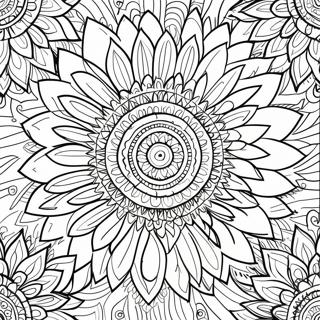 Pagina Para Colorear De Mandala De Pluma De Pavo Colorida 33412-17607