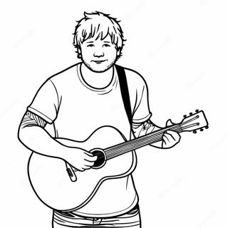 Pagina Para Colorear De Ed Sheeran Con Guitarra 33422-17613