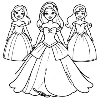 Pagina Para Colorear De Muneca De Papel De Princesa De Disney Elegante 33452-17638