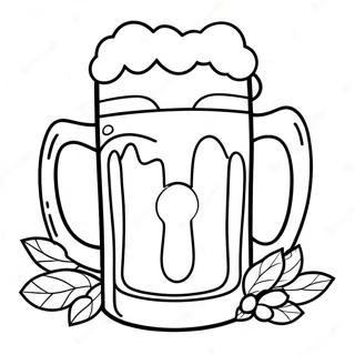 Pagina Para Colorear De Taza De Cerveza Divertida De Oktoberfest 33532-17701