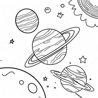 Pagina Para Colorear De Un Sistema Planetario Colorido 33602-17759