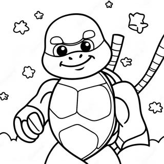 Pagina Para Colorear De Una Tortuga Ninja Navidena 33621-17770