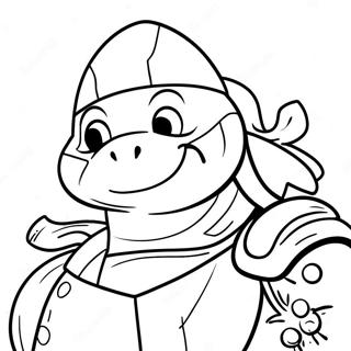 Pagina Para Colorear De Una Tortuga Ninja Navidena 33621-17771