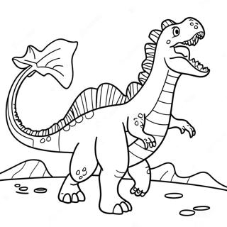 Pagina Para Colorear De Spinosaurus Rugiendo 3370-2744