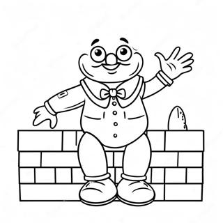 Pagina Para Colorear De Humpty Dumpty Sentado En Una Pared 33813-17918