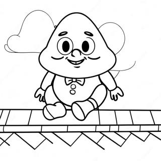 Pagina Para Colorear De Humpty Dumpty Sentado En Una Pared 33813-17919