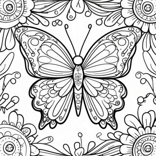 Pagina Para Colorear De La Mariposa Simetrica 33842-17938