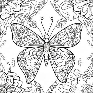 Pagina Para Colorear De La Mariposa Simetrica 33842-17940