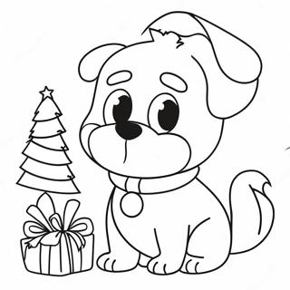 Bluey De Navidad Páginas Para Colorear