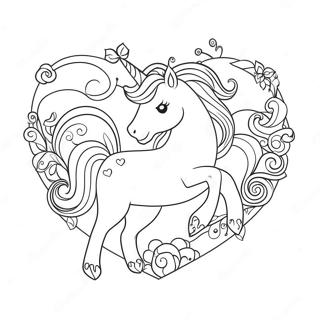 Pagina Para Colorear De Corazon De Unicornio 34032-18086