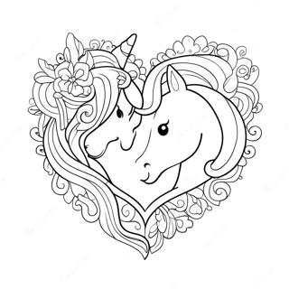 Pagina Para Colorear De Corazon De Unicornio 34032-28287