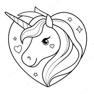 Pagina Para Colorear De Corazon De Unicornio 34032-28288