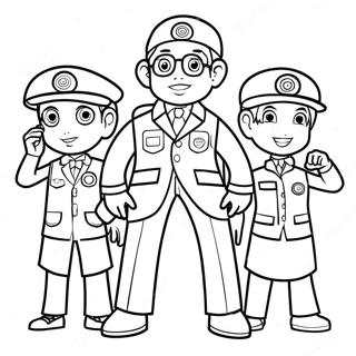 Pagina Para Colorear De Los Agentes De Odd Squad En Accion 34053-28307