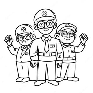 Pagina Para Colorear De Los Agentes De Odd Squad En Accion 34053-28308