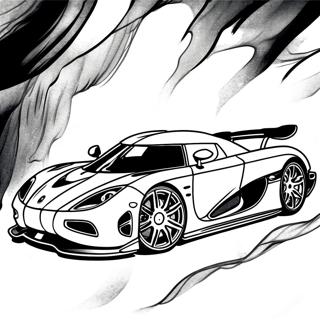 Pagina Para Colorear Koenigsegg Agera En Movimiento 34163-28393