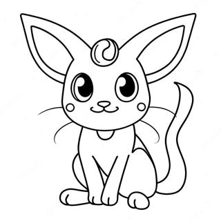 Espeon Páginas Para Colorear