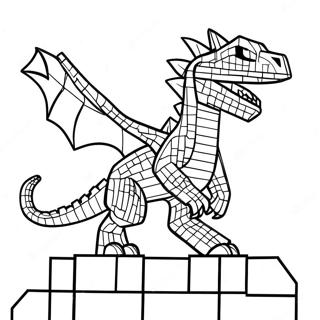 Dragón Ender De Minecraft Páginas Para Colorear