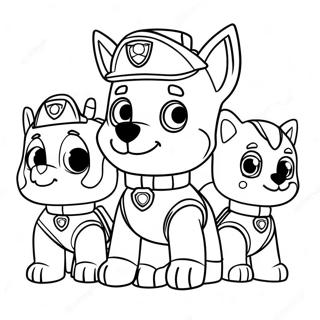 Pagina Para Colorear De Personajes De Paw Patrol De Halloween Espeluznantes 3430-2791