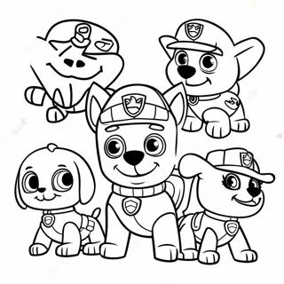 Pagina Para Colorear De Personajes De Paw Patrol De Halloween Espeluznantes 3430-2792