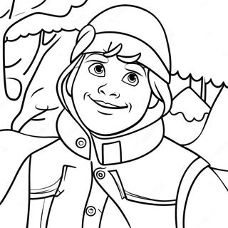 Pagina Para Colorear De Kristoff En Traje De Invierno 34653-28861