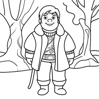 Pagina Para Colorear De Kristoff En Traje De Invierno 34653-28862