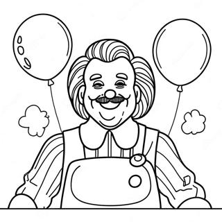 Pagina Para Colorear De Ronald Mcdonald Feliz Con Globos 34924-29072