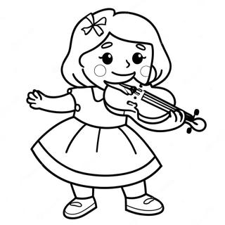 Pagina Para Colorear De Annie Tocando El Violin 34964-29105