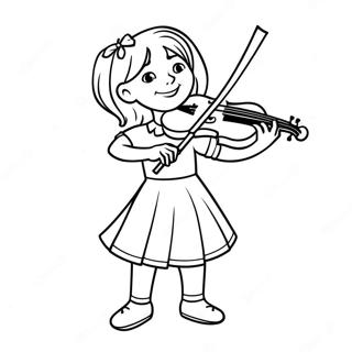 Pagina Para Colorear De Annie Tocando El Violin 34964-29106