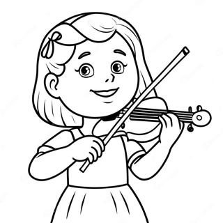 Pagina Para Colorear De Annie Tocando El Violin 34964-29107