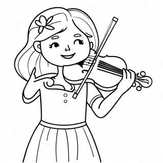 Pagina Para Colorear De Annie Tocando El Violin 34964-29108