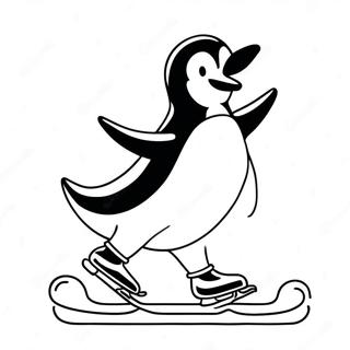 Pagina Para Colorear De Pingu Patinando Sobre Hielo 35024-29154