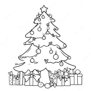 Pagina Para Colorear De Arbol De Navidad Festivo 35124-29233