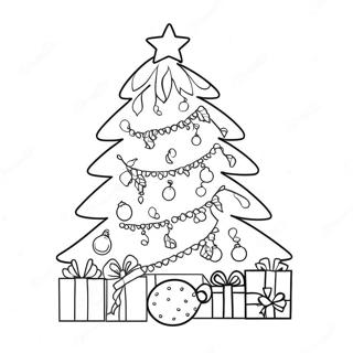 Pagina Para Colorear De Arbol De Navidad Festivo 35124-29236