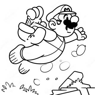 Pagina Para Colorear De Super Mario Saltando Sobre Goomba 35134-29241