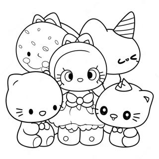 Pagina Para Colorear De La Linda Hello Kitty Y Amigos 35164-29265