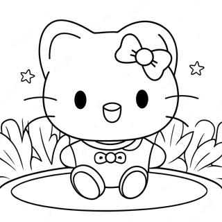 Pagina Para Colorear De La Linda Hello Kitty Y Amigos 35164-29267