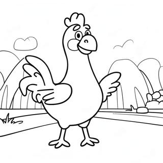 Pagina Para Colorear De Los Divertidos Personajes De Chicken Run 35174-29273