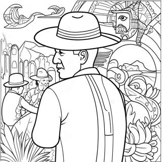 Pagina Para Colorear Del Vibrante Mural De Diego Rivera 35204-29298