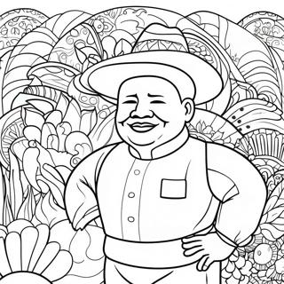 Pagina Para Colorear Del Vibrante Mural De Diego Rivera 35204-29299