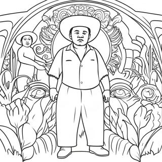 Pagina Para Colorear Del Vibrante Mural De Diego Rivera 35204-29300