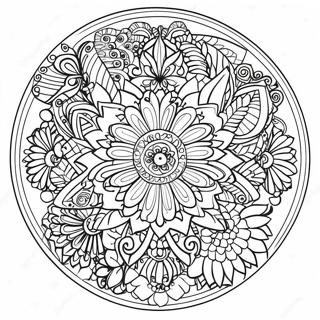 Pagina Para Colorear De Un Mandala De Mariposa 35243-29326