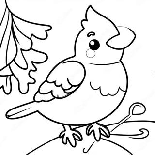 Pagina Para Colorear De Un Pajaro Navideno 35253-29334