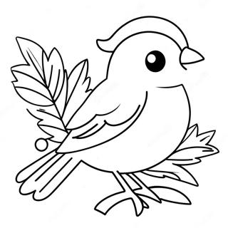 Pagina Para Colorear De Un Pajaro Navideno 35253-29336